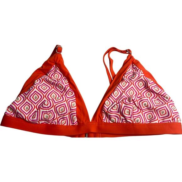 Jantzen Square Orange Women Swim Top Size 10 Adjustable - Picture 1 of 5